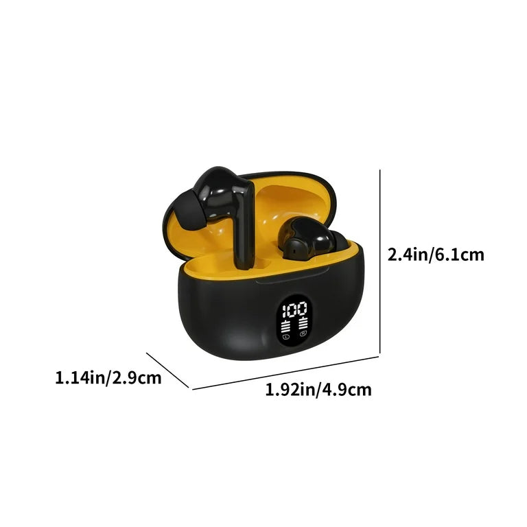 TWS Stereo Wireless Earbuds with LED Display & ENC Noise Cancelling