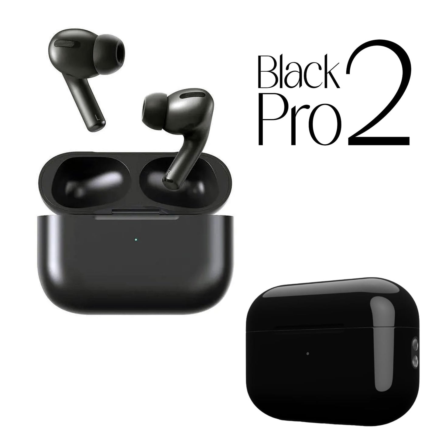 Air buds Pro 2 Generation {Black Edition} with silicon cover and charging cables