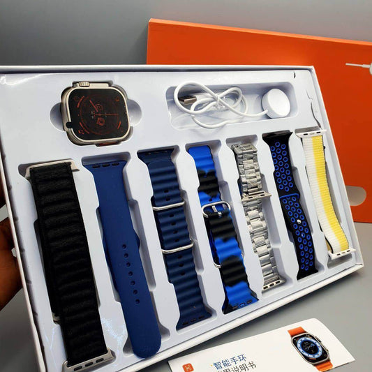 Premium Smartwatch Set with 7 Stylish Straps – Limited Stock