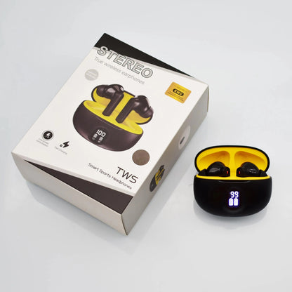 TWS Stereo Wireless Earbuds with LED Display & ENC Noise Cancelling