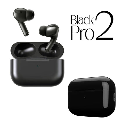 Air buds Pro 2 Generation {Black Edition} with silicon cover and charging cables