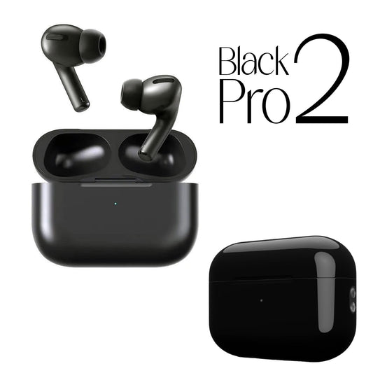 Air buds Pro 2 Generation {Black Edition} with silicon cover and charging cables