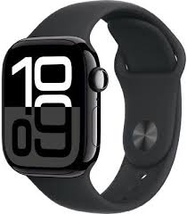 Apple Watch Series 10 42mm Jet Black Aluminium Case With Black Sports Band